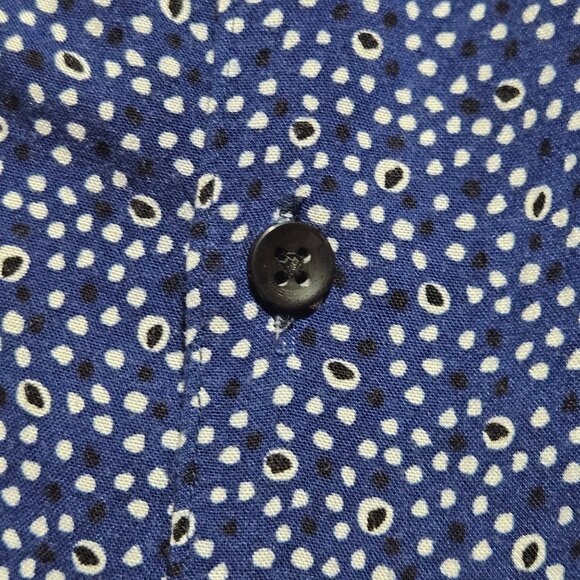 Steve’s Jeans Women’s Navy/White Top L Minimalist Chic Monochrome Patterncore - Picture 10 of 13